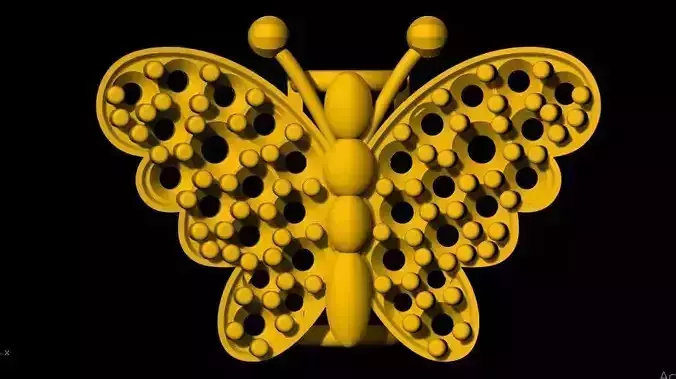 butterfly pendant 3dm file 3D print model