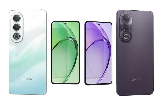Oppo K12X 5G Breeze Blue And Midnight Violet 3D model