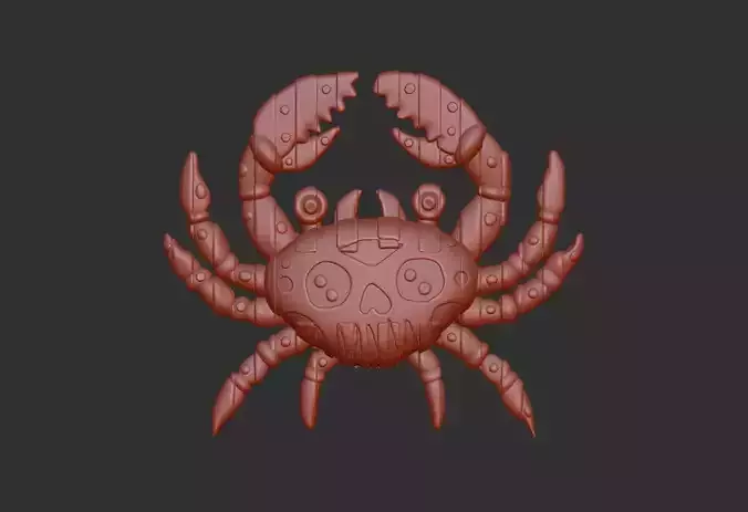 skull crab 3d model 