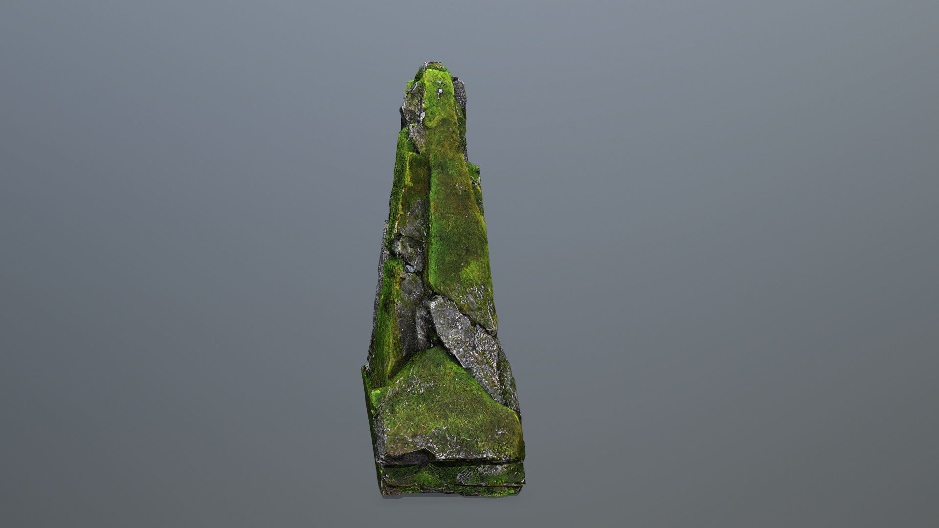  mossy forest river stones Low-poly 3D model_3