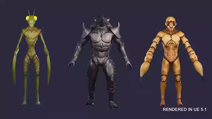 Insect monster pack 3D Model Collection