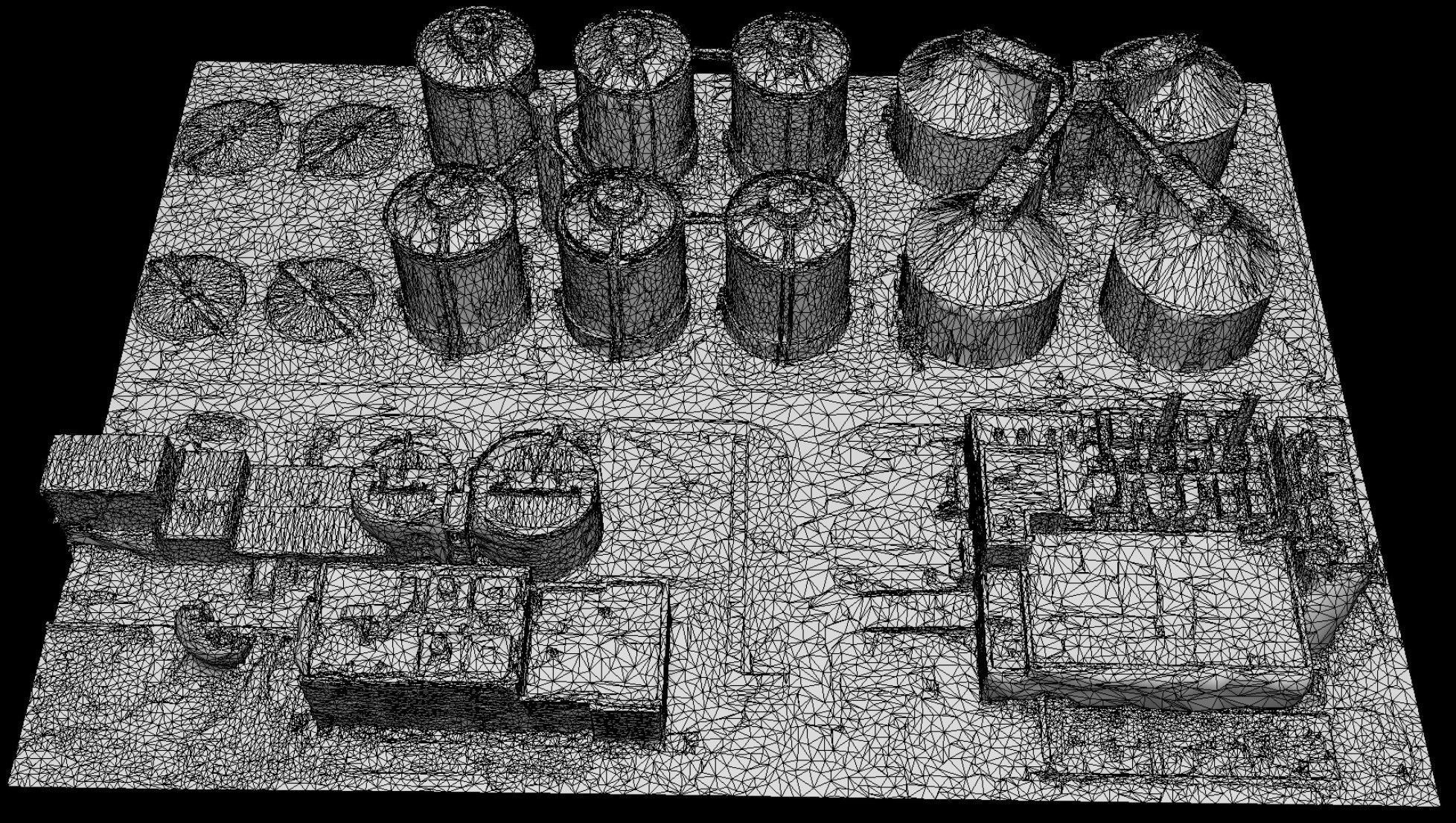 factory silo industrial terrain drone photogrammetry Low-poly 3D model_4