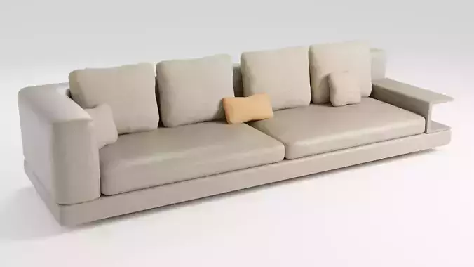 leather sofa in an elegant minimalist style
