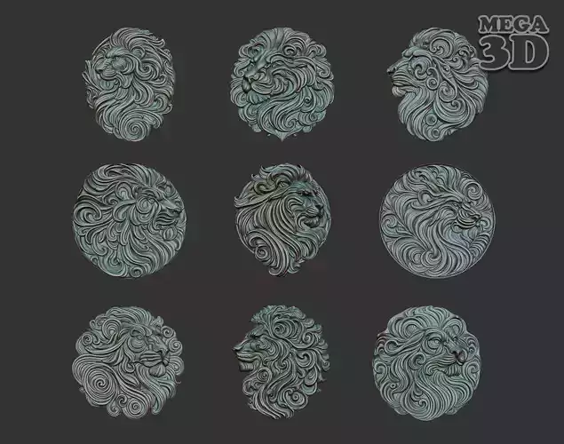 Lion basrelief Pack 240805