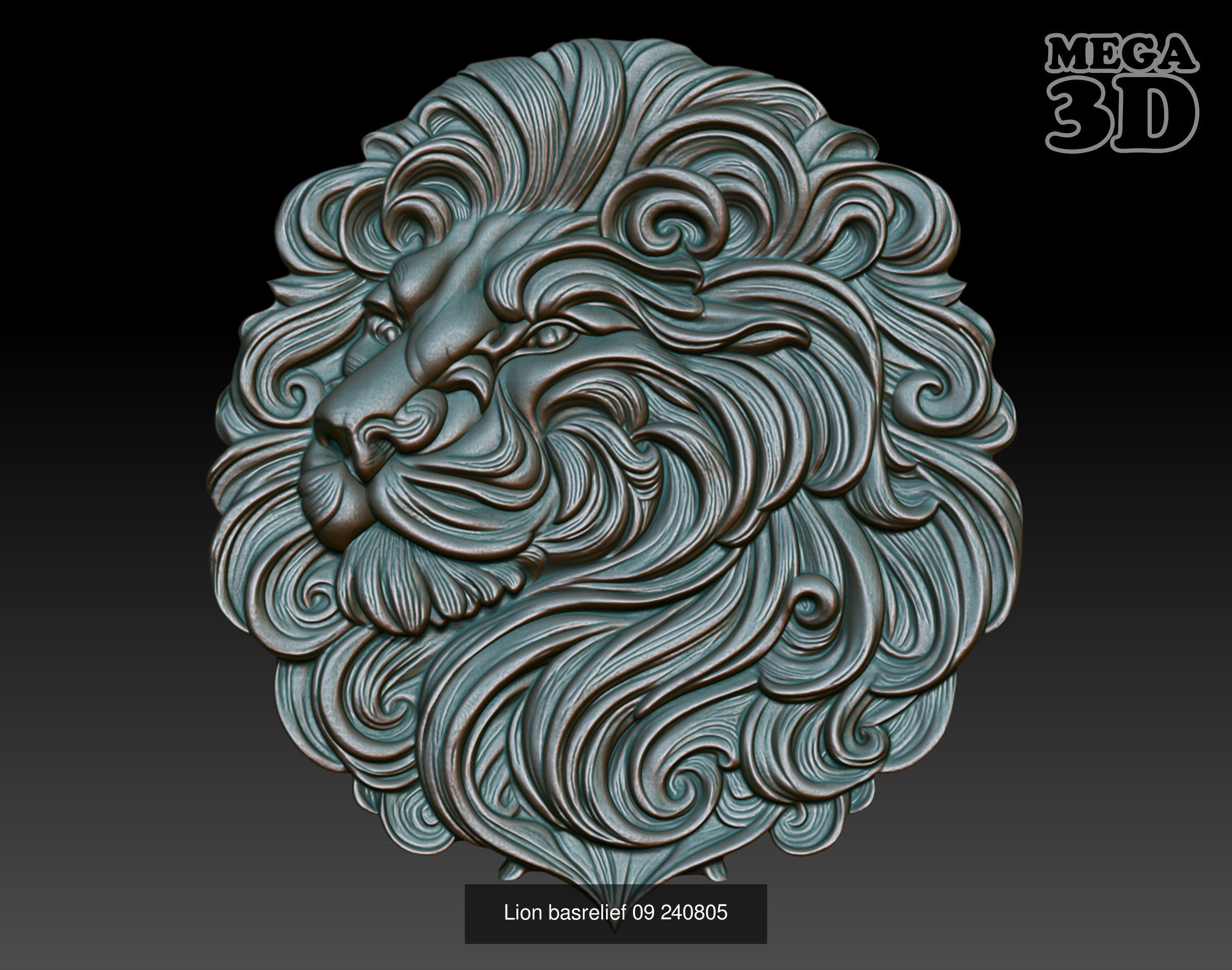 Lion basrelief Pack 240805 3D Model Collection_1