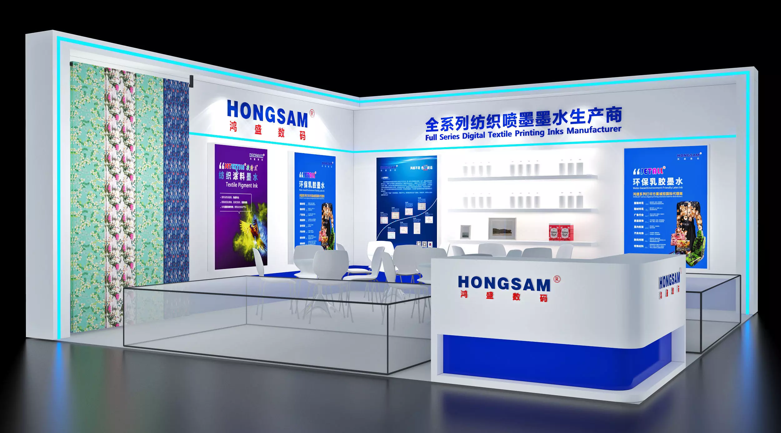 Booth Exhibition Stand Stall 6x6m Height 300cm 2 Open 3D model 3D model