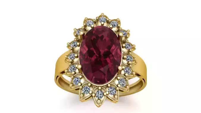 Wedding Diamond Ring 3d Printable Model