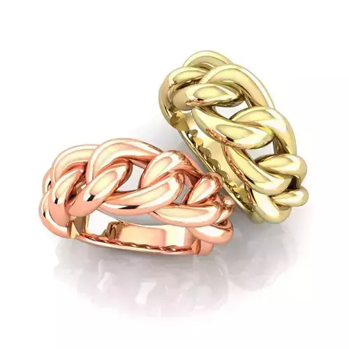 Chain Cuban Ring 10mm stl 3d print