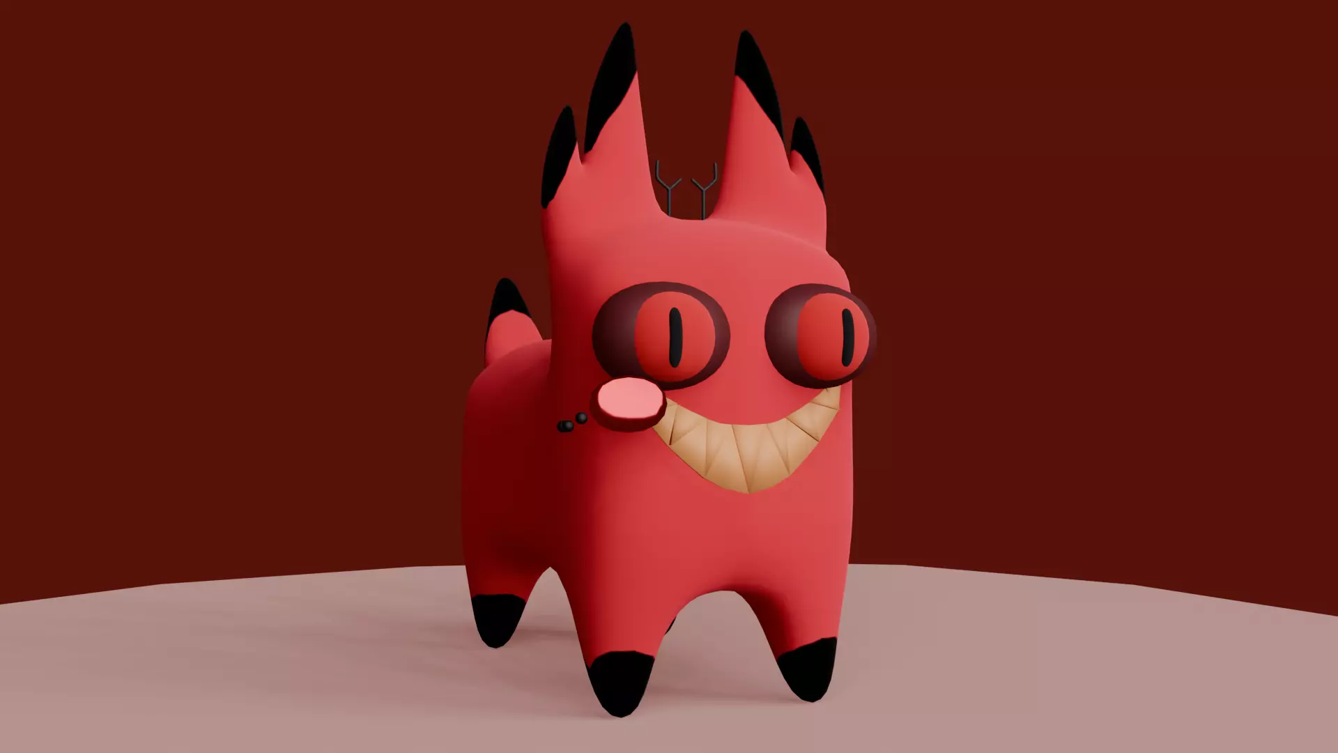 Alastor Cat Meme Free low-poly 3D model_0
