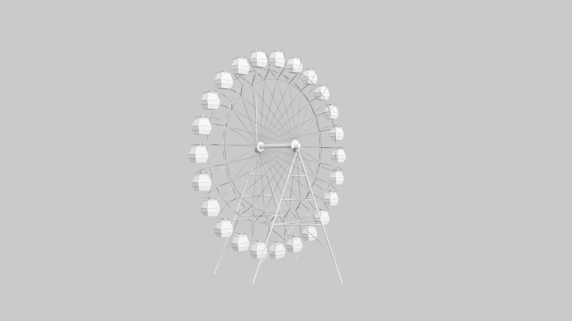 ferris wheel Low-poly 3D model_5