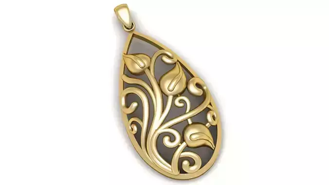 Stylish Women Fashion Pendant 3d Printable Model 3D print model