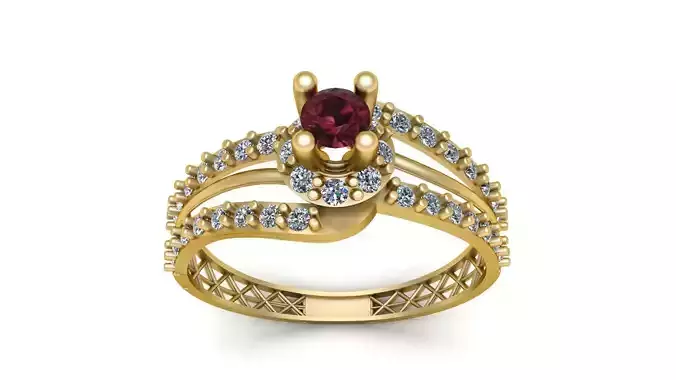 Engagement Diamond Ring 3d Printable Model