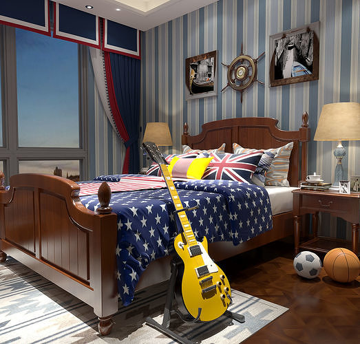 American style children room 3D Model 3D model 4