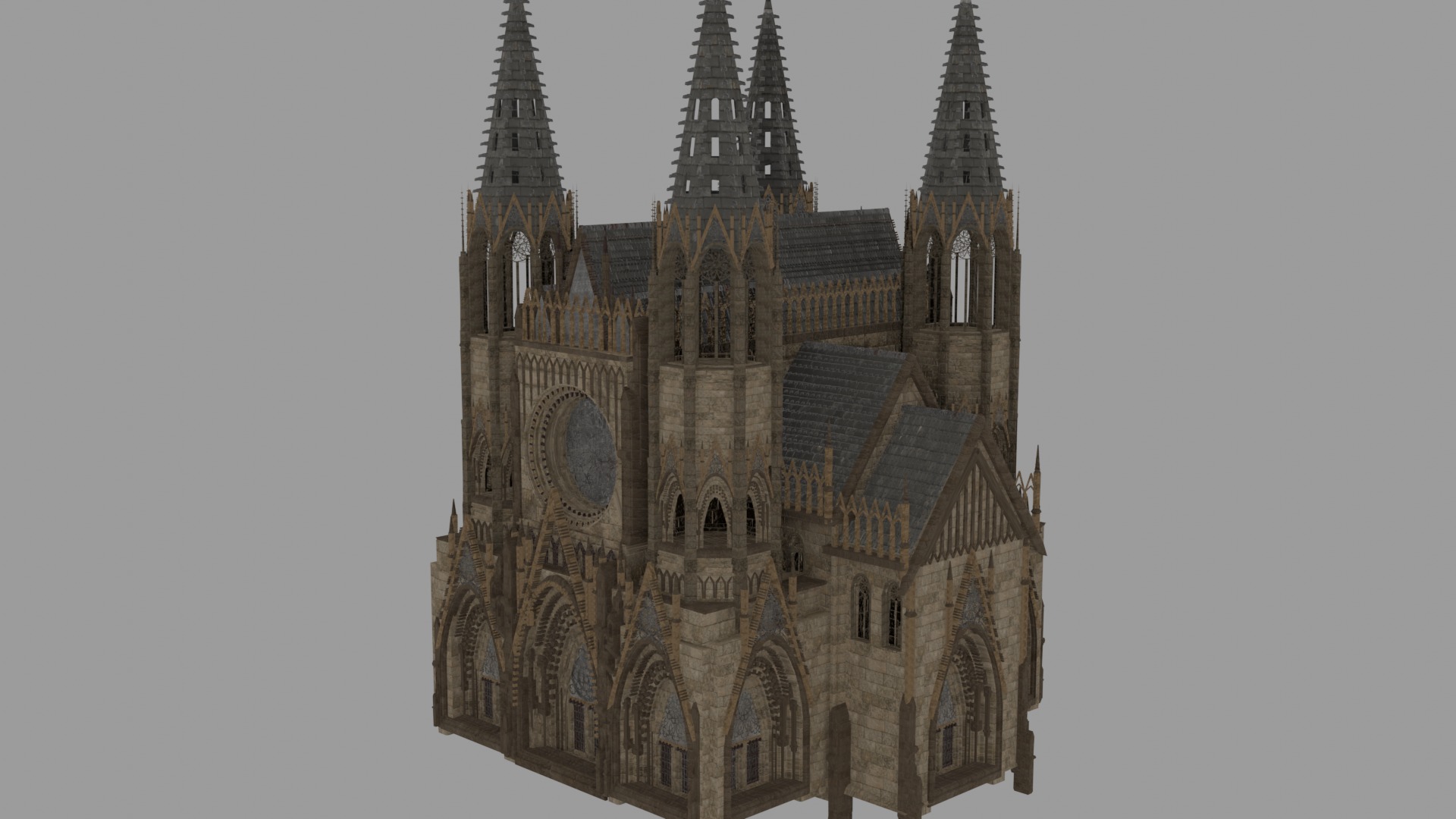 Gothic Castle 3D print model_3