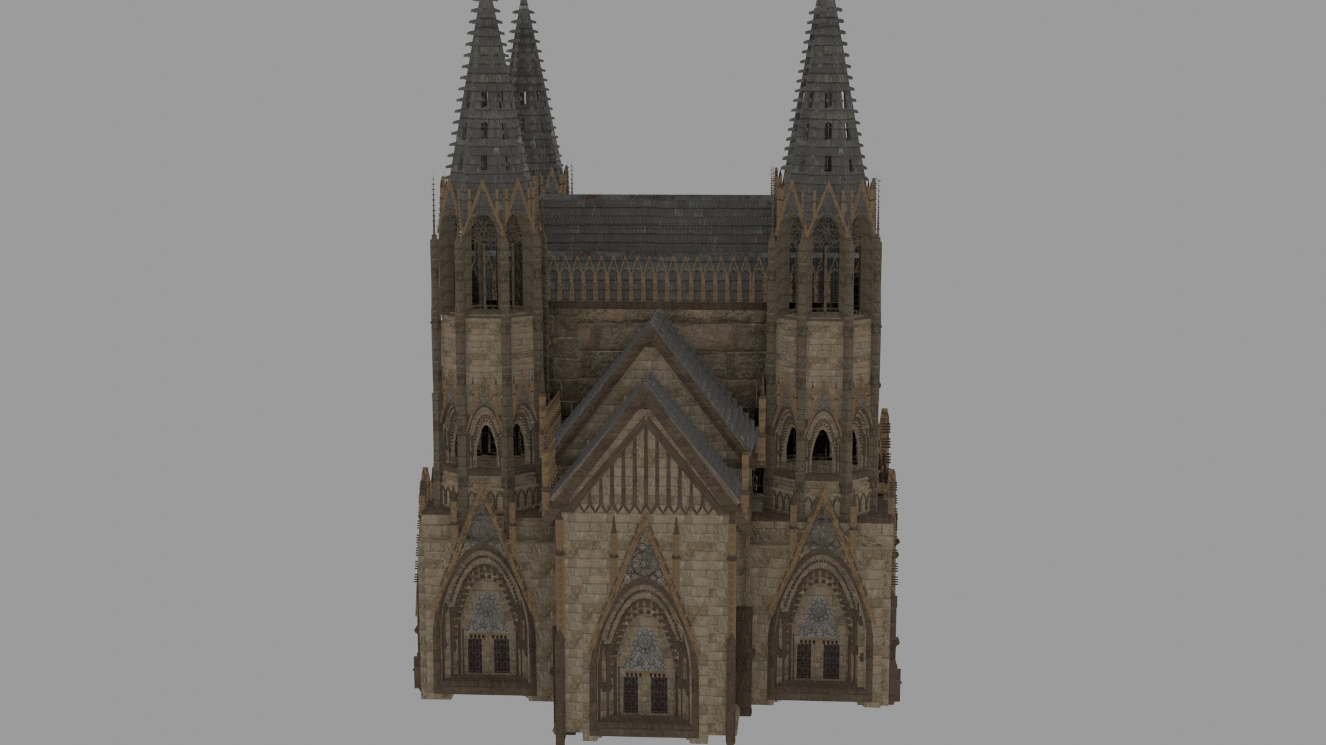 Gothic Castle 3D print model_2