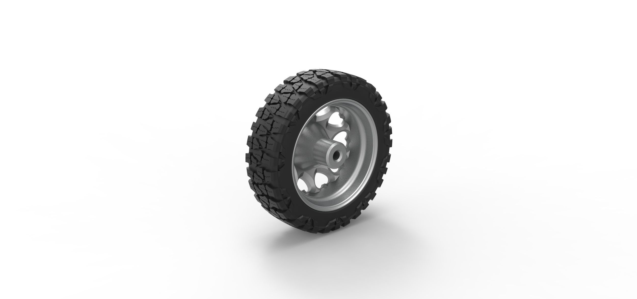 Front semi wheel for pickup Version 25 Scale 1 to 25 3D print model_7