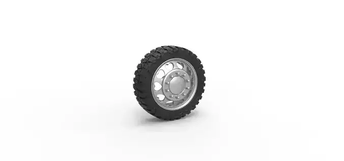 Front semi wheel for pickup Version 25 Scale 1 to 25