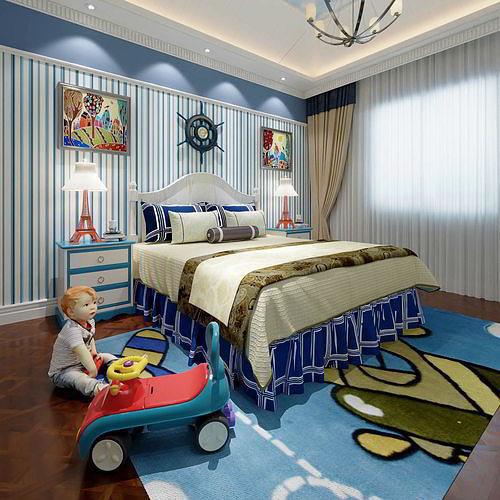 European style children room 3D Model 3D model