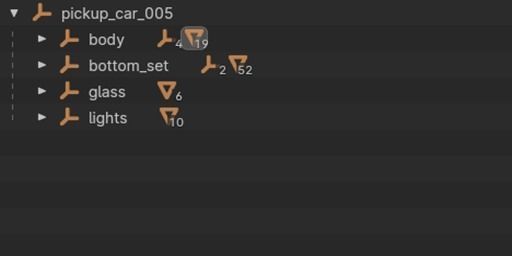 Double Cabin Blue Pickup Car Low-poly 3D model_16