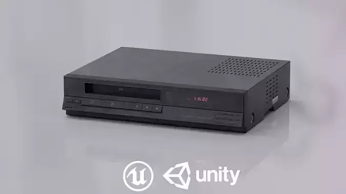 VHS player-PBR Game Ready Low-poly 3D model