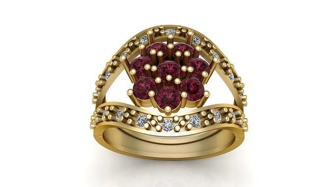 Wedding Diamond Ring 3d Printable Model 3D print model