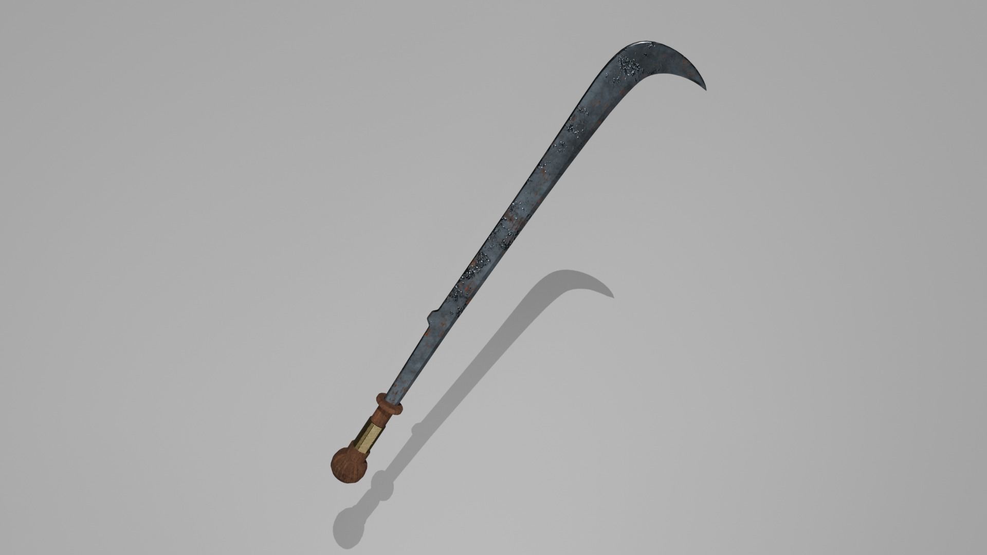 Unique battle-worn swords Low-poly 3D model_2