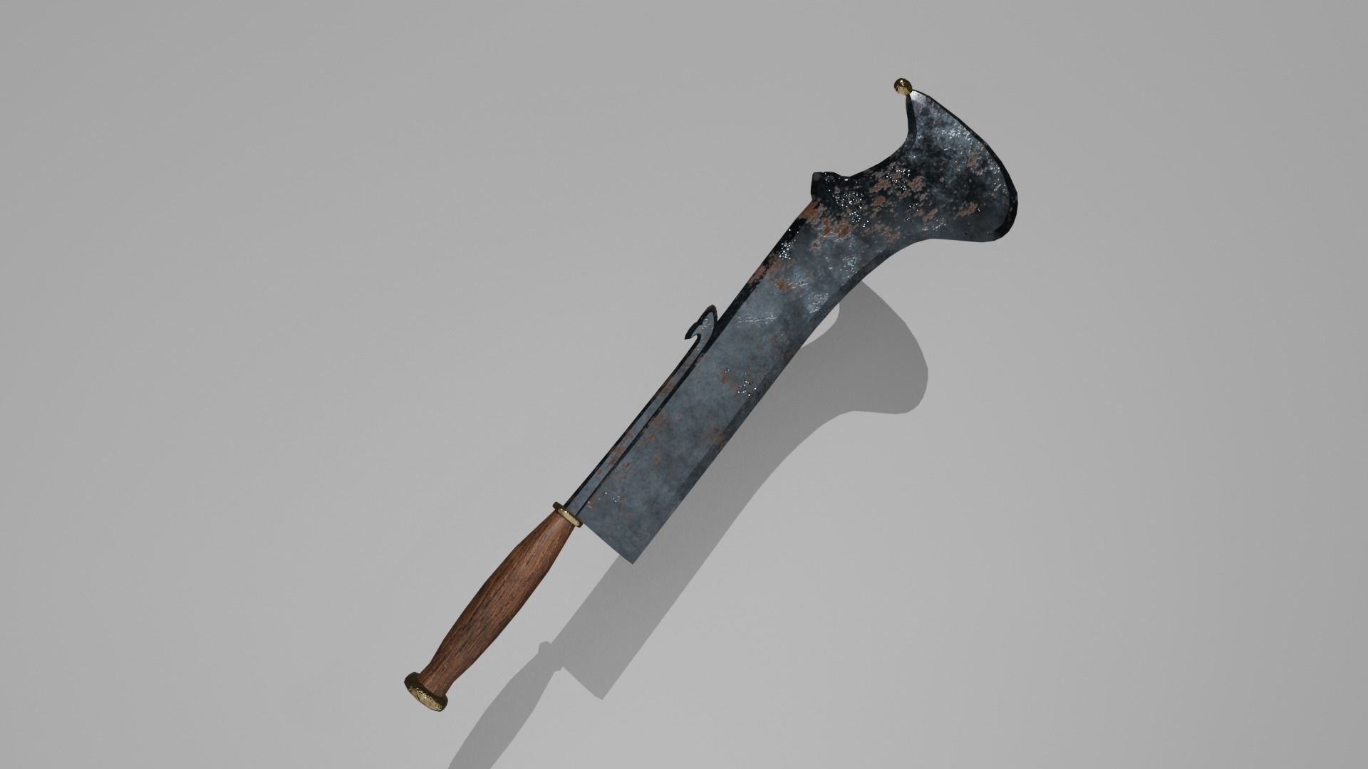 Unique battle-worn swords Low-poly 3D model_4