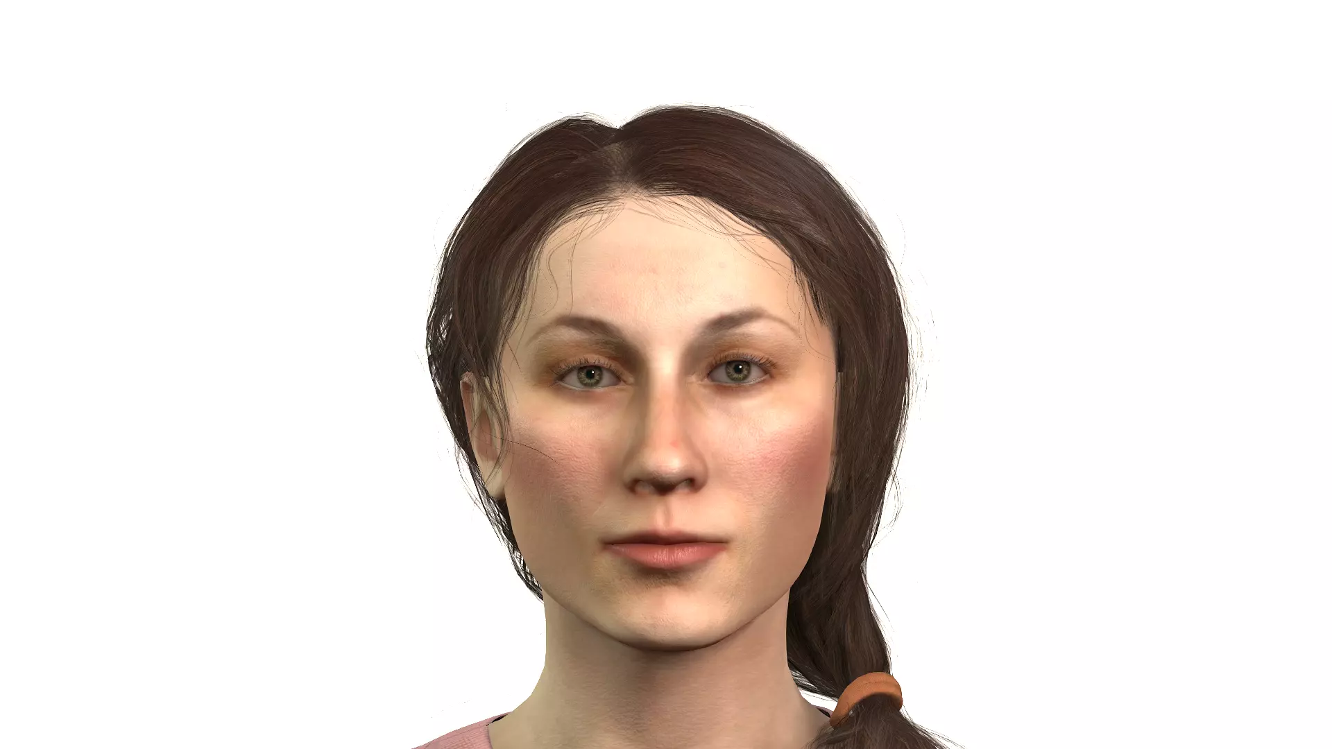 High Quality Rigged Girl Character for Games and Animation 3D model_0