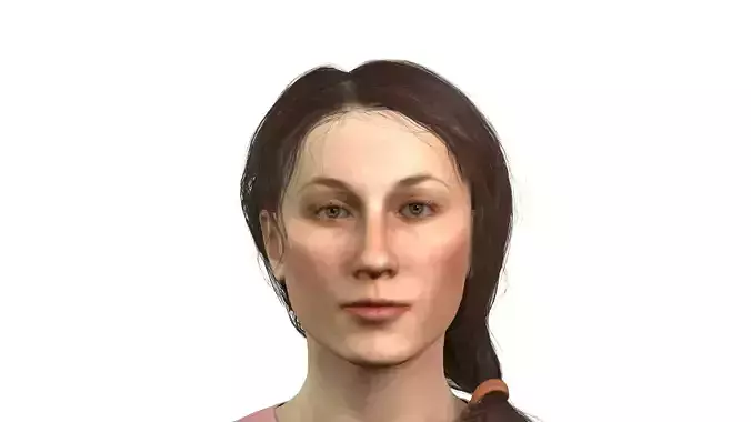 High Quality Rigged Girl Character for Games and Animation 3D model