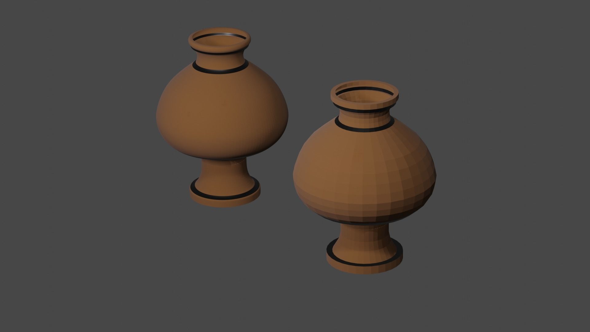 Ancient Greek Pottery Set Low-poly 3D model_14