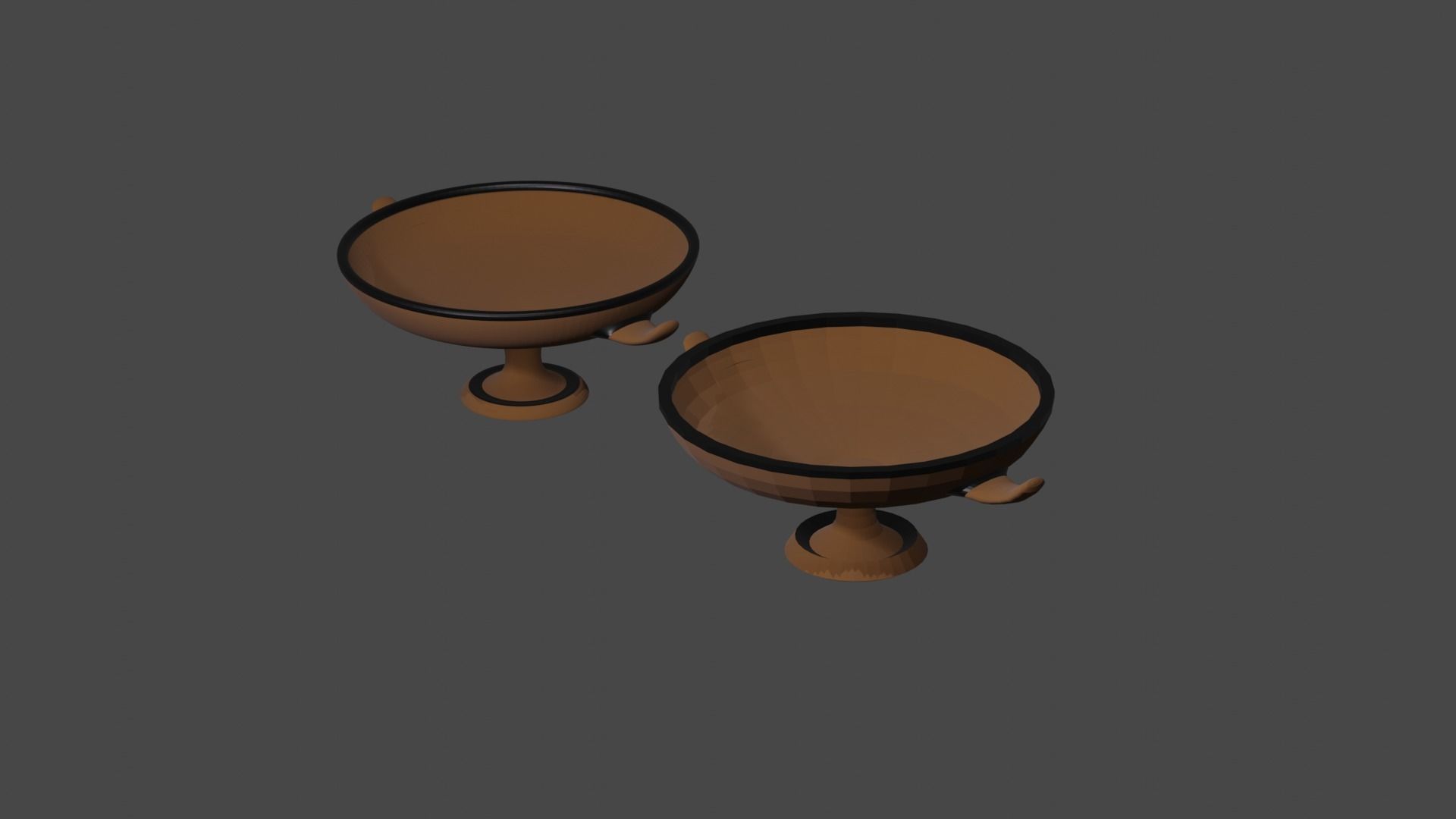 Ancient Greek Pottery Set Low-poly 3D model_6