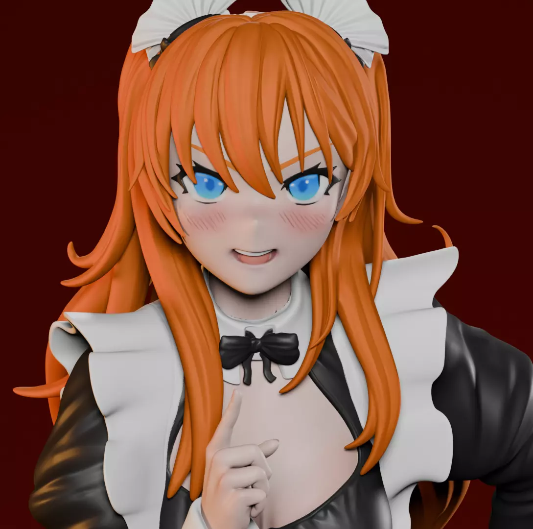 Asuka Maid - Evangelion 3D print model_0