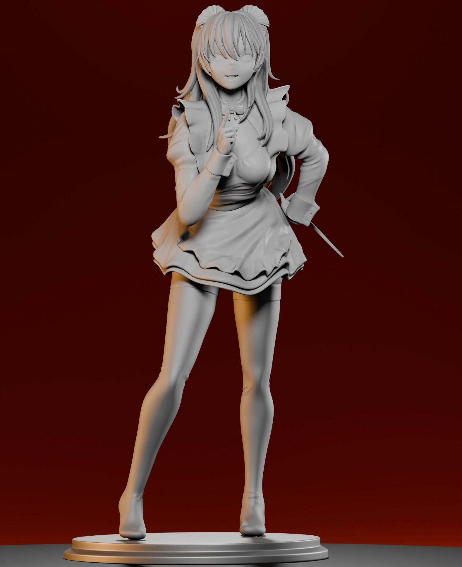 Asuka Maid - Evangelion 3D print model_1