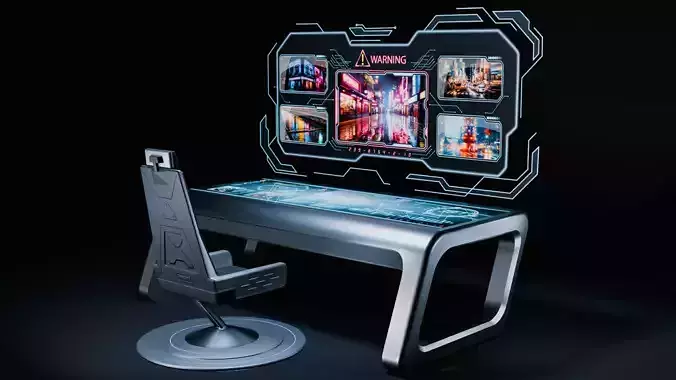 Futuristic Desk and Chair