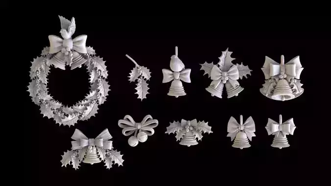 bows and bells 3D print model