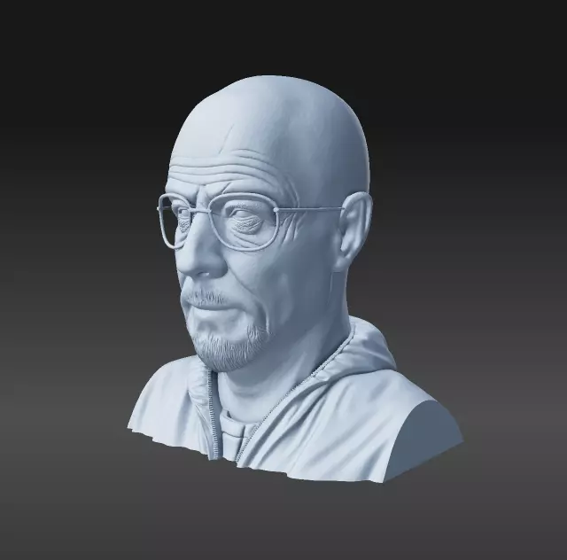 Walter White Bust Breaking Bad 3D print model_4