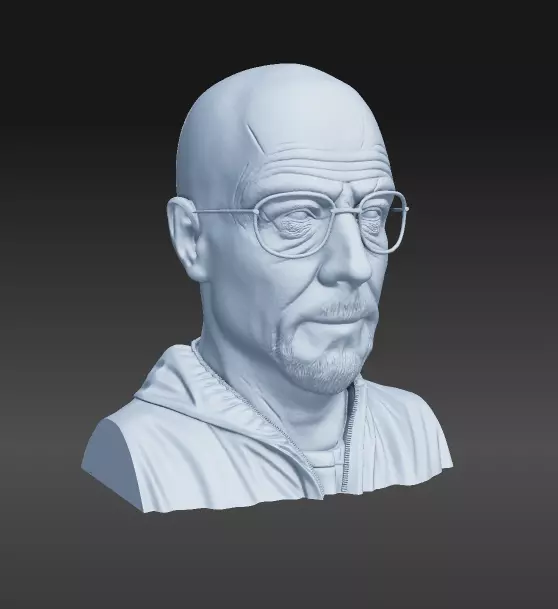 Walter White Bust Breaking Bad 3D print model_3