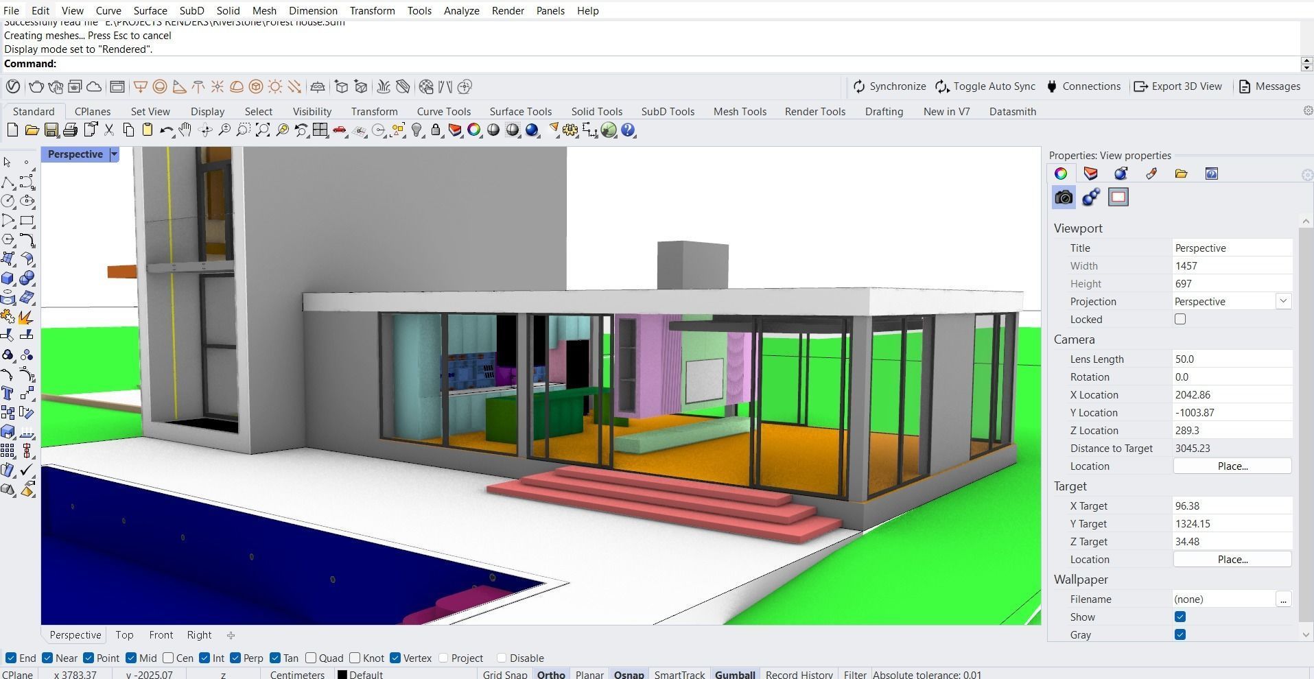 Modern Villa Model Only 3D model_4
