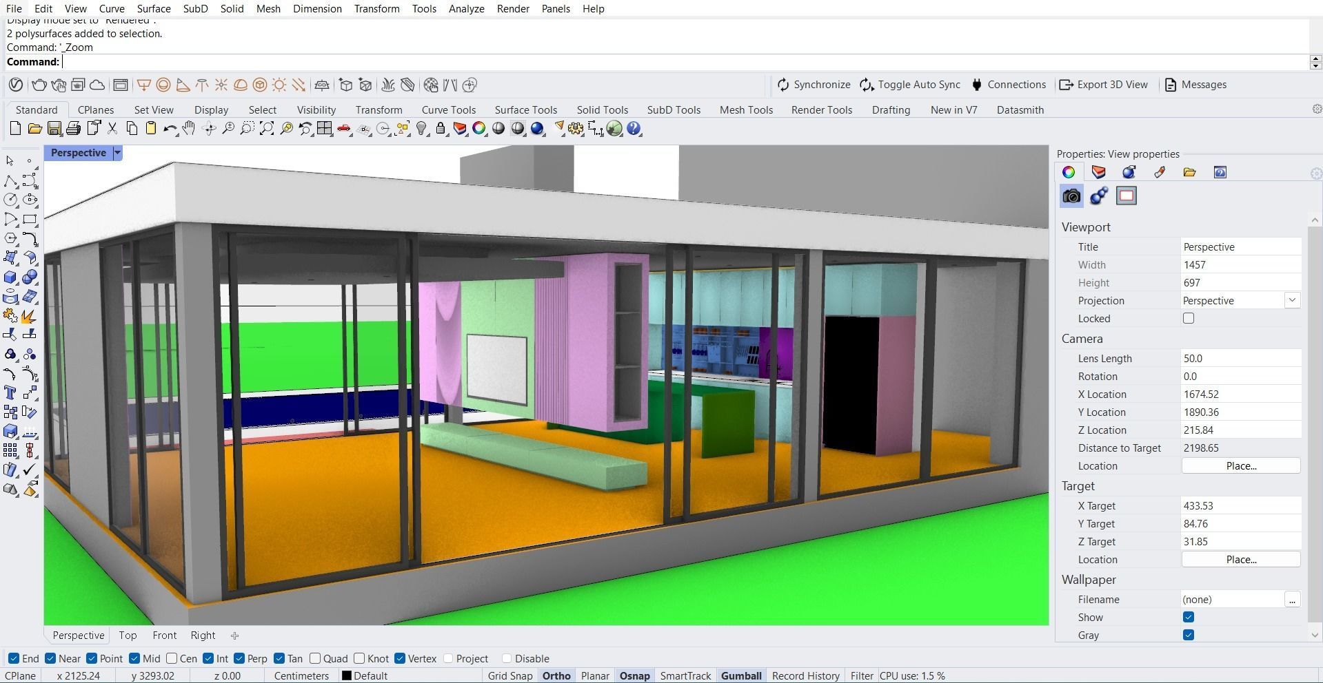 Modern Villa Model Only 3D model_7