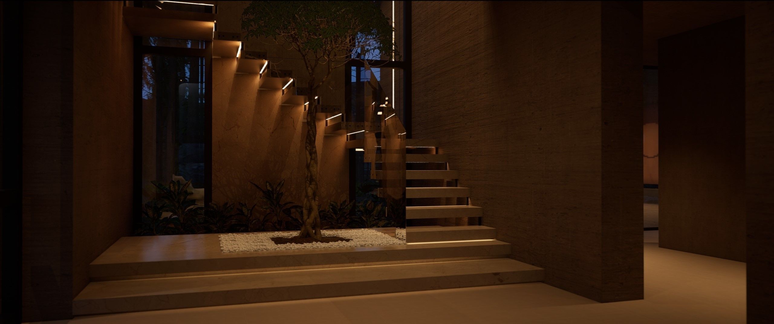 Modern Villa Model Only 3D model_1