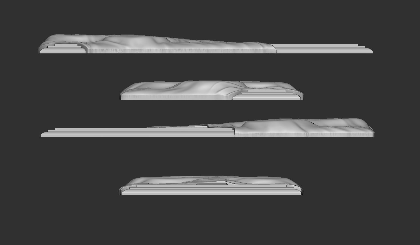 Memorial Tombstone with cross 3D print model_7