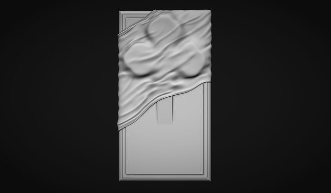 Memorial Tombstone with cross 3D print model