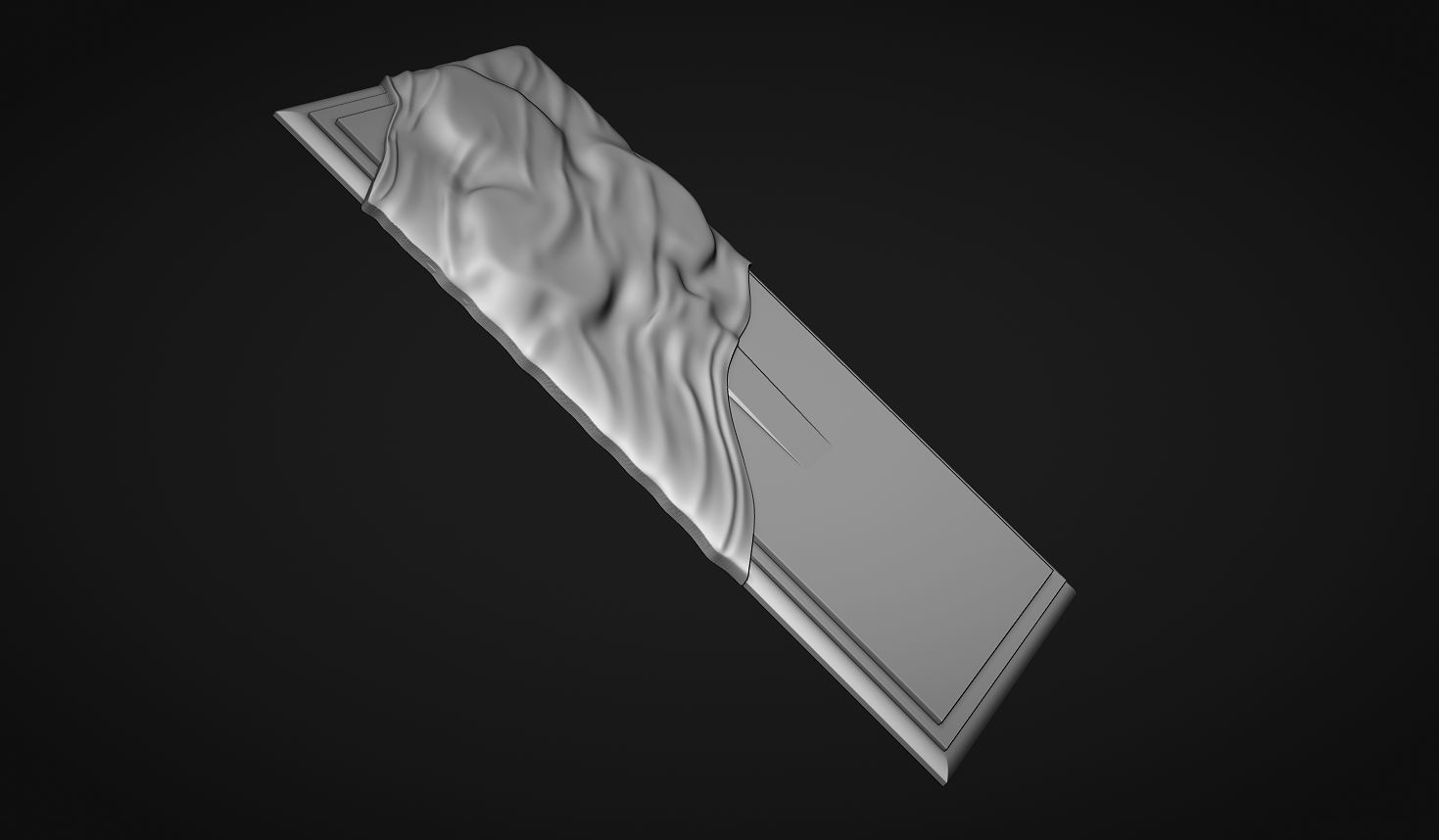 Memorial Tombstone with cross 3D print model_2