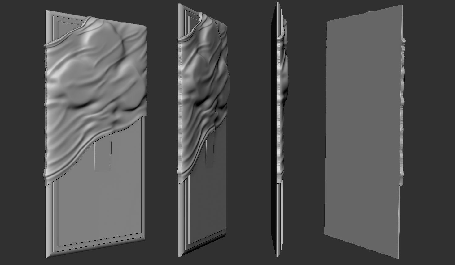 Memorial Tombstone with cross 3D print model_6