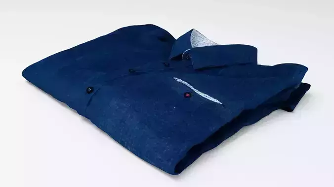 Blue folded shirt business style clothing