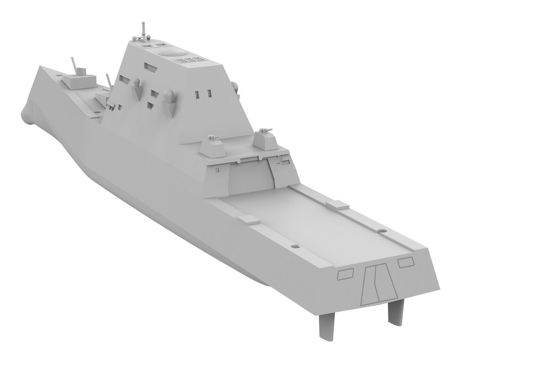 USS Zumwalt DDG-1000 RC 3D print model_6