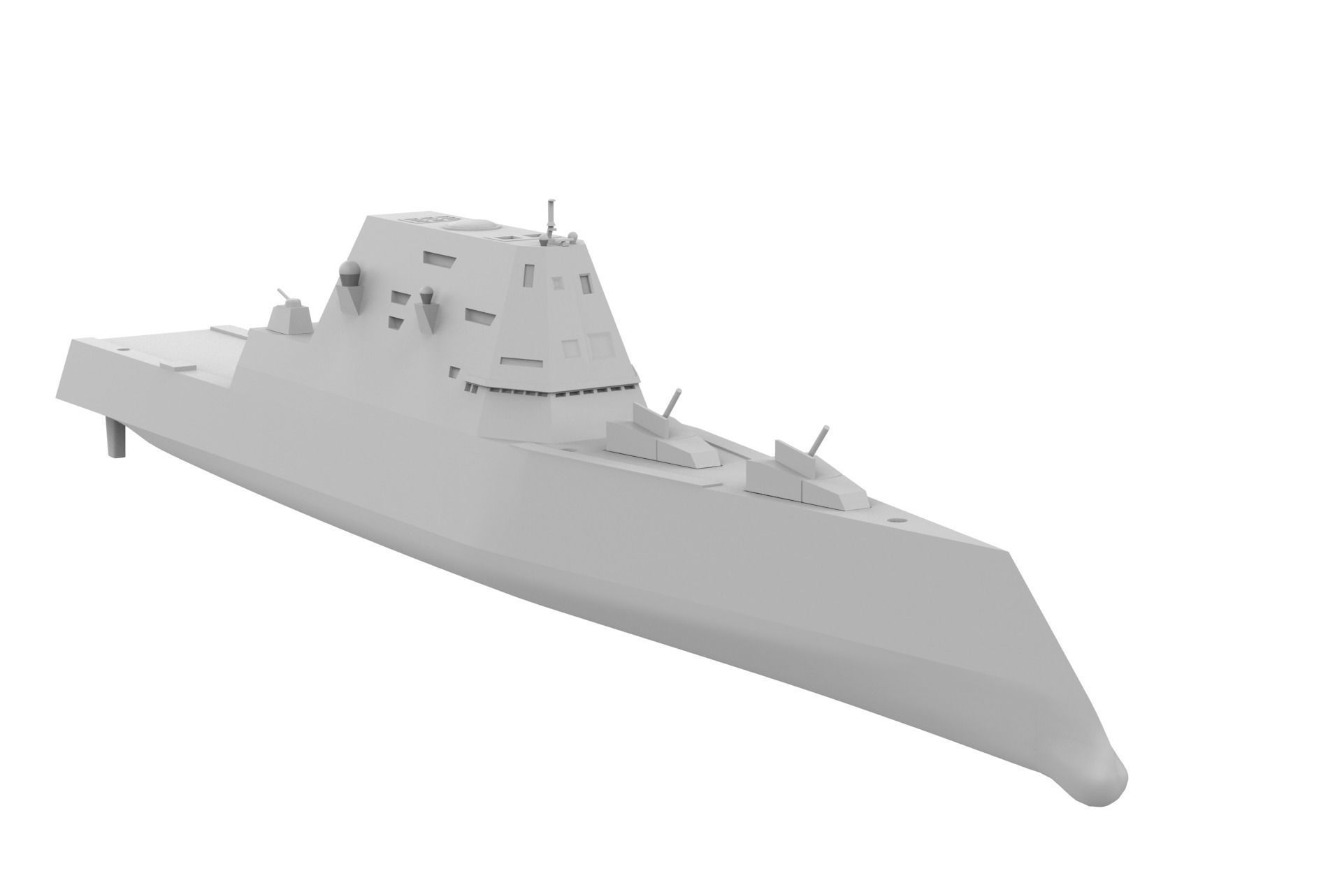 USS Zumwalt DDG-1000 RC 3D print model_5