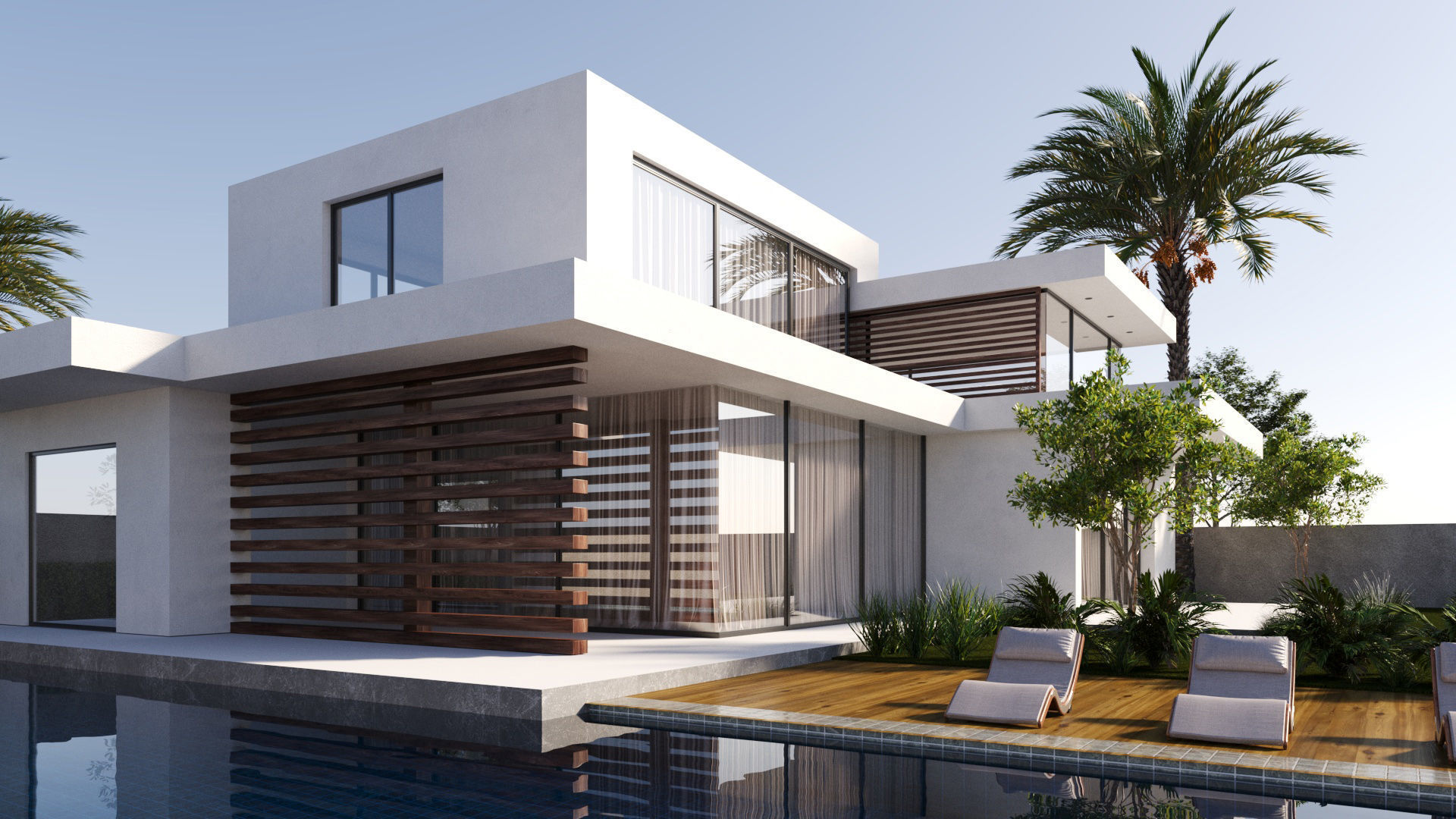 Modern Villa Exterior 3D Model 3D model_1