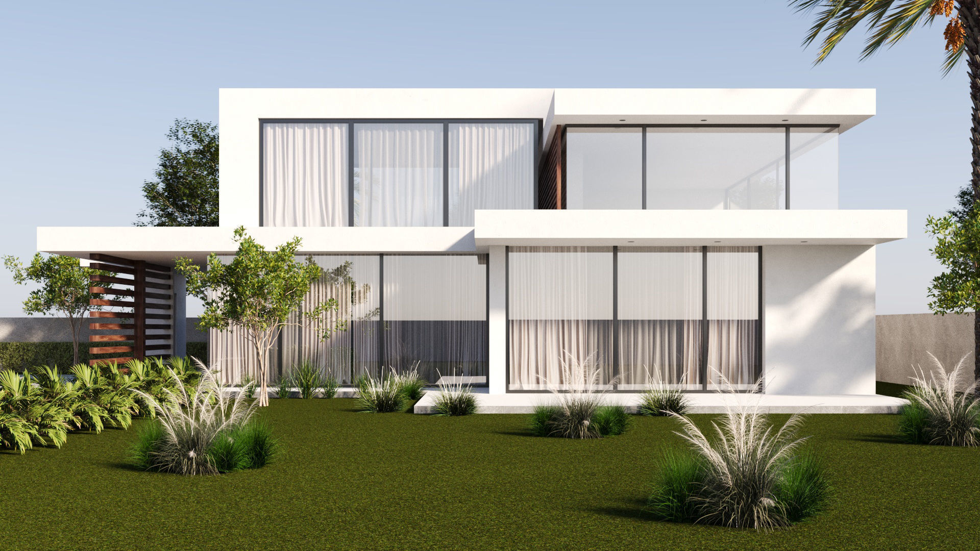 Modern Villa Exterior 3D Model 3D model_3