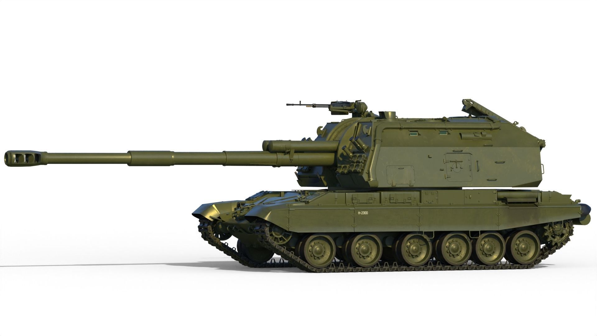 Msta-S 2S19 Self-propelled howitzer 3D model_13